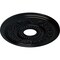 Ekena Millwork Genevieve Ceiling Medallion (Fits Canopies up to 3 1/2"), 16 1/8"OD x 3 1/2"ID x 7/8"P, Jet Black CM16GNBLF - alternate 2